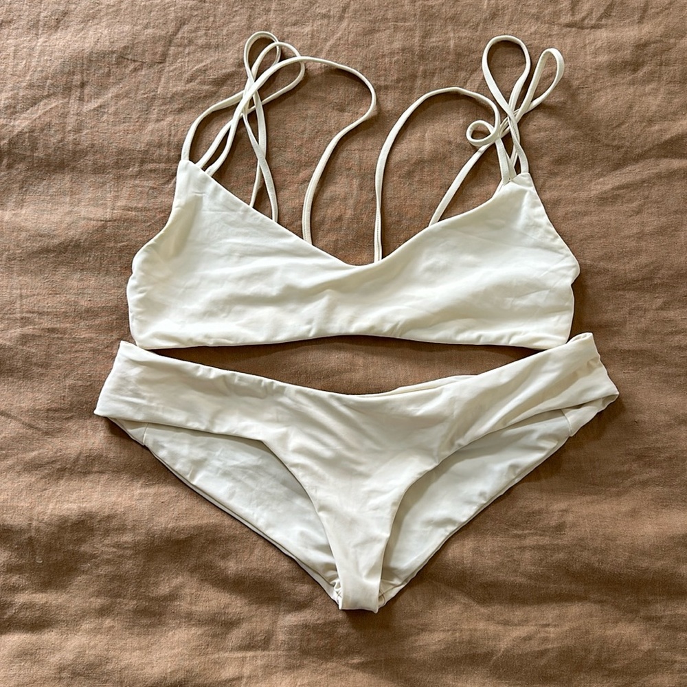 Boys & Arrows White Multi-strap Bikini